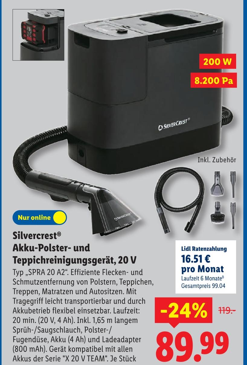 Akku-Polster- und Teppichreinigungsgerät, 20 V