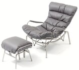 Fauteuil en simili cuir avec pouf en promo chez Crack Lille à 199,00 €