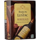 A.O.P. Bordeaux - BARON DE LESTAC en promo chez Carrefour A.O.P. Bordeaux - BARON DE LESTAC dans le catalogue Carrefour