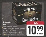 Aktuelle Krombacher Angebote bei E center in Bamberg Aktuelles Bier Angebot bei E center in Bamberg ab 10,99 €