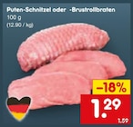 Puten-Schnitzel oder -Brustrollbraten Angebote bei Netto Marken-Discount Weiden für 1,29 €