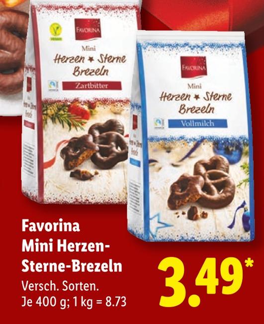 Mini Herzen-Sterne-Brezeln Zartbitter
