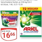 Waschmittel Pulver, Flüssig oder Pods im Angebot bei GLOBUS in Nettetal Waschmittel Pulver, Flüssig oder Pods Angebote von Ariel bei GLOBUS Nettetal für 3,96 €