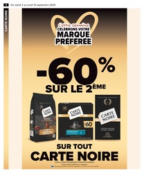 Prix et réduction Carte Noire dans le prospectus Carrefour en cours Offre Carte Noire dans le catalogue Carrefour du moment à la page 6