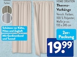 Thermo-Vorhänge von HOME CREATION im aktuellen ALDI SÜD Prospekt für 19,99 €