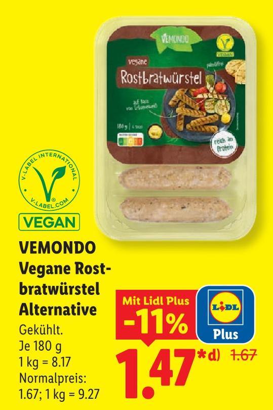Vegane Rostbratwürstel Alternative