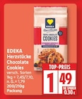 Herzstücke Chocolate Cookies von EDEKA für 1,49 € bei EDEKA im Angebot Herzstücke Chocolate Cookies von EDEKA im aktuellen EDEKA Prospekt