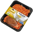Aktuelles Frikadelle mit Möhrengemüse Menü Angebot bei REWE in Mönchengladbach ab 5,49 €