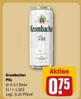 Aktuelle Krombacher Angebote bei REWE in Bensheim Aktuelles Pils Angebot bei REWE in Bensheim ab 0,75 €
