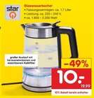 Glaswasserkocher Angebote von Star bei Netto Marken-Discount Castrop-Rauxel für 10,00 €