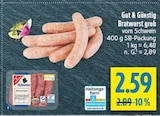 Bratwurst grob vom Schwein im Angebot bei diska in Erlangen Bratwurst grob vom Schwein Angebote von Gut & Günstig bei diska Erlangen für 2,59 €