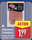 Gebackene Entenbrust für 1,99 € bei ALDI Nord im Angebot Gebackene Entenbrust im aktuellen ALDI Nord Prospekt