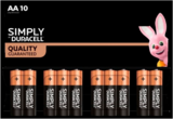 Duracell simply aa x10 - Netto à Nice Duracell simply aa x10 en promo chez Netto Nice à 5,90 €
