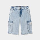 Bermuda cargo en jean denim triple stone garçon dans le catalogue La Halle