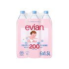 SUR TOUS LES PACKS D'EAU NATURELLES ET BIDON - EVIAN en promo chez Carrefour Market Le Mans