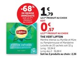 Thé Vert - Lipton en promo chez U Express Thé Vert - Lipton dans le catalogue U Express
