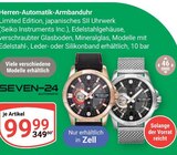 Herren-Automatik-Armbanduhr von SEVEN-24 im aktuellen GLOBUS Prospekt