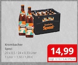 Spezi im Angebot bei Getränkefachmarkt Rausch in Wetzlar Spezi Angebote von Krombacher bei Getränkefachmarkt Rausch Wetzlar für 14,99 €