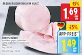 Hinterschinken von Bauergut für 1,49 € bei EDEKA im Angebot Hinterschinken von Bauergut im aktuellen EDEKA Prospekt