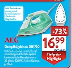 Dampfbügeleisen DB1720 Angebote von AEG bei ALDI SÜD Hofheim für 16,99 €