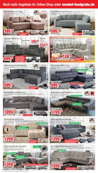 Couch im Die Möbelfundgrube Prospekt "VERRÜCKTE PREISE" mit 20 Seiten (Saarbrücken)