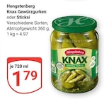 Knax Gewürzgurken im Angebot bei GLOBUS in Koblenz Knax Gewürzgurken Angebote von Hengstenberg bei GLOBUS Koblenz für 1,79 €