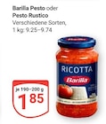 Pesto oder Pesto Rustico im Angebot bei GLOBUS in Braunschweig Pesto oder Pesto Rustico Angebote von Barilla bei GLOBUS Braunschweig für 1,85 €