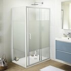 Porte de douche coulissante 2 volets "Onega" l. 120 cm en verre aspect dépoli - Cooke and Lewis en promo chez Brico Dépôt Rueil-Malmaison à 170,00 €