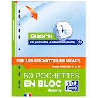 Bloc de 60 pochettes perforées Quick'in - OXFORD à 4,30 € dans le catalogue Carrefour