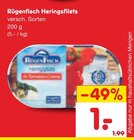 Heringsfilets im Angebot bei Netto Marken-Discount in Mühlhausen Heringsfilets Angebote von Rügenfisch bei Netto Marken-Discount Mühlhausen für 1,00 €