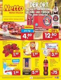 Netto Marken-Discount Prospekt für Meßkirch mit 45 Seiten Netto Marken-Discount Prospekt für Meßkirch: DER ORT, AN DEM ES ZUM GRILLEN VIEL BIER UND FLEISCH FÜR WENIG KOHLE GIBT., 45 Seiten, 16.05.2022 - 21.05.2022