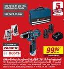 Akku-Bohrschrauber-Set GSR 12V-15 Professional Angebote von Bosch bei toom Baumarkt Wesel für 99,99 €