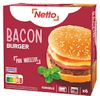 Bacon Burger Surgelé x6 - Netto en promo à 4,60 € chez Netto Bacon Burger Surgelé x6 - Netto dans le catalogue Netto