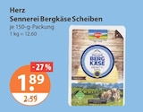 Sennerai Bergkäse Scheiben von Herz im aktuellen V-Markt Prospekt für 1,89 €