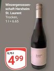 St. Laurent Angebote von Winzergenossenschaft Herxheim bei GLOBUS Ludwigshafen für 4,99 €