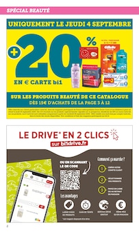 Prospectus Bi1 de la semaine "La beauté À PRIX BAS" avec 2 pages, valide du 02/09/2025 au 14/09/2025 pour Ervy-le-Châtel et alentours