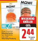 Essential Räucherlachs von Mowi für 2,44 € bei E center im Angebot Essential Räucherlachs von Mowi im aktuellen E center Prospekt