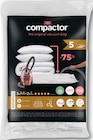 Lot de 5 sacs de rangement sous vide - Compactor - Intermarché Super Lot de 5 sacs de rangement sous vide - Compactor à 8,90 € dans le catalogue Intermarché Super