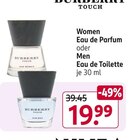 Women Eau de Parfum oder Men Eau de Toilette Angebote von Burberry bei Rossmann Cottbus für 19,99 €