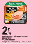 Filet de poulet rôti conservation sans nitrite - FLEURY MICHON dans le catalogue E.Leclerc