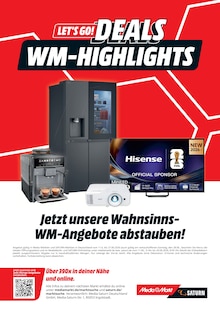 Aktueller MediaMarkt Saturn Prospekt "LET'S GO! DEALS WM-HIGHLIGHTS" Aktueller MediaMarkt Saturn Prospekt