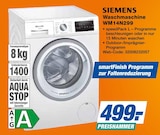 Waschmaschine WM14N299 Angebote von Siemens bei expert Hagen für 499,00 €