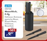 Messerblock, 6-tlg. von Crofton für 9,99 € bei ALDI SÜD im Angebot Messerblock, 6-tlg. von Crofton im aktuellen ALDI SÜD Prospekt