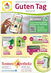 Sonnen-Apotheke Jena Prospekt Aktuelle Angebote mit  Seiten in Jenalöbnitz und Umgebung