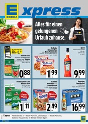 Aktueller E xpress Discounter Prospekt in Marktoberdorf und Umgebung, "Alles für einen gelungenen Urlaub zuhause." mit 4 Seiten, 14.07.2025 - 19.07.2025