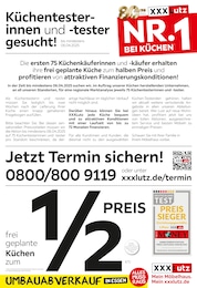 XXXLutz Möbelhäuser Prospekt: "Küchentesterinnen und -tester gesucht!", 4 Seiten, 10.03.2025 - 05.04.2025