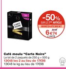 Café moulu - Carte Noire à 6,74 € dans le catalogue Monoprix