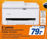 Multifunktionsdrucker PIXMA TS7550i im Angebot bei expert in Lehrte Multifunktionsdrucker PIXMA TS7550i Angebote von Canon bei expert Lehrte für 79,00 €