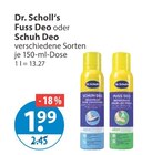 Fuss Deo von Dr. Scholl’s im aktuellen V-Markt Prospekt für 1,99 €