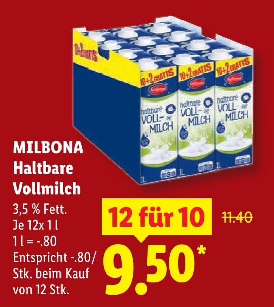 Haltbare Vollmilch